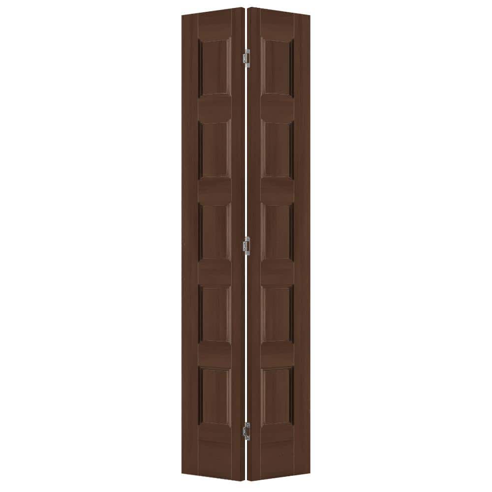 24 in. x 80 in. Conmore Milk Chocolate Stain Smooth Hollow Core Molded Composite Interior Closet Bi-Fold Door price history on PriceWatchPro