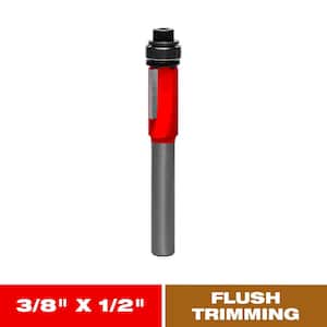 3/8 in. x 1/2 in. Carbide Flush Trimming Router Bit