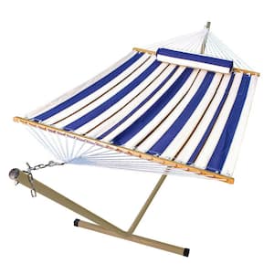 11 ft. Fabric Hammock and 12 ft. Steel Stand with Matching Pillow