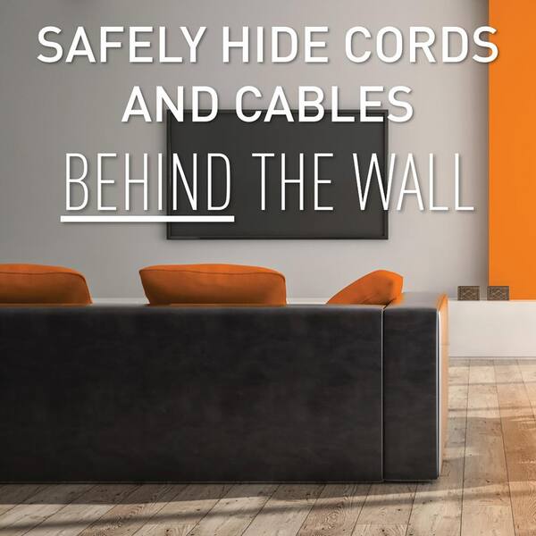 Wire Hiders For TV On Wall, 3in White In Wall Cable Management Kit