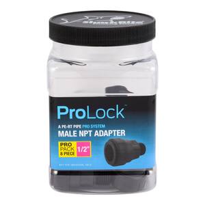 ProLock 1/2 in. Push-to-Connect x MIP Plastic Adapter Fitting Pro Pack (8-Pack)