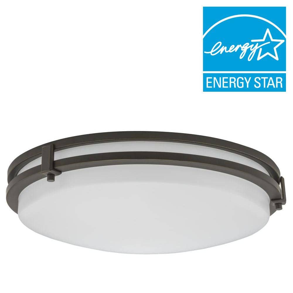 Antique Bronze 16" LED Saturn Flush Mount Ceiling Light
