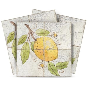 White, Yellow, and Green L23 4 in. x 4 in. Vinyl Peel and Stick Tile (24 Tiles, 2.67 sq. ft./Pack)