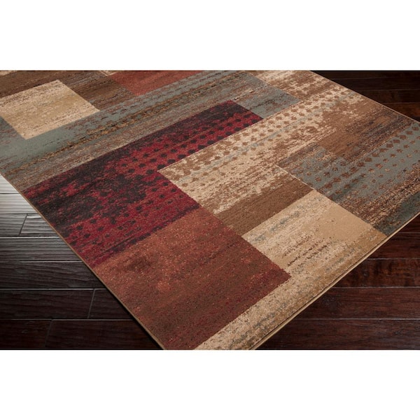 rug.rug 　no2 Livabliss Kazuno Dark Red 2 ft. 11 in. x 7 ft. 3 in. Indoor