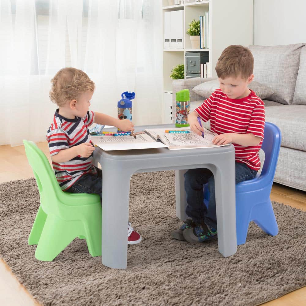 Simplay3 Durable Plastic Kids Play Table and Chair Set