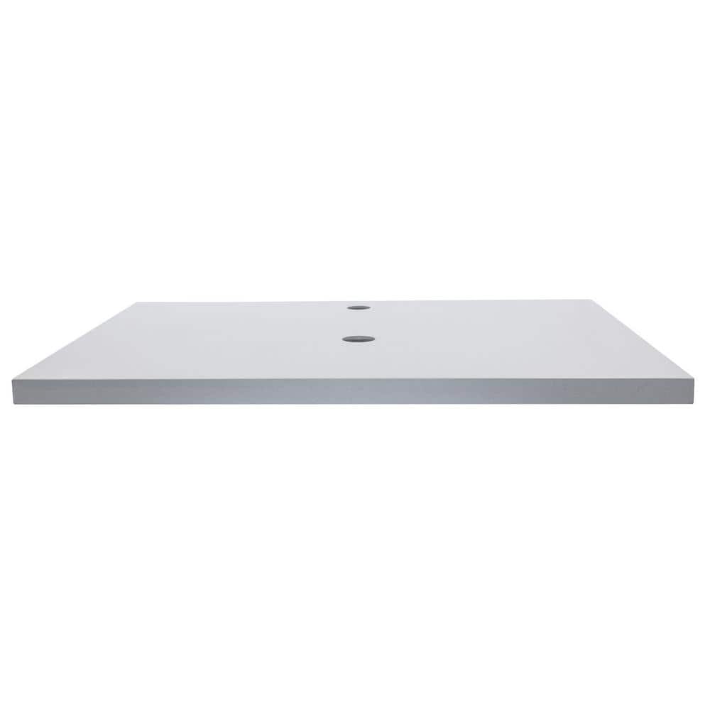 Light Gray Terrazzo Vanity Countertop for Vessel Sinks, 31"x22"