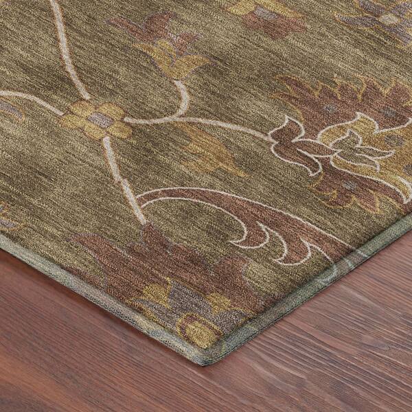 Mayfield Premium Machine Washable Abstract AMF2290 Brown 10 ft. x 14 ft. Area Rug