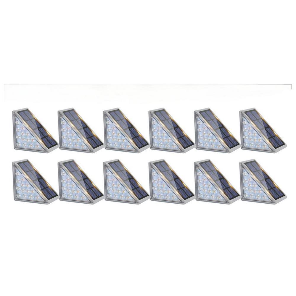 Outdoor Waterproof IP67 Solar Step Lights for Garden Stair, Deck, Front Porch and Patio, Warm White (12-Pack) price history on PriceWatchPro