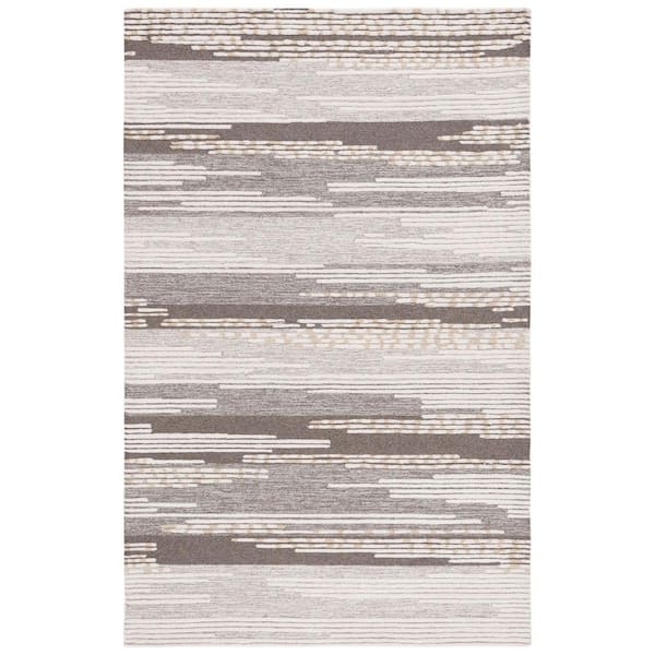 SAFAVIEH Martha Stewart Natural/Beige 3 ft. x 5 ft. Abstract Striped Area Rug