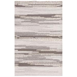 Martha Stewart Natural/Beige 4 ft. x 6 ft. Abstract Striped Area Rug