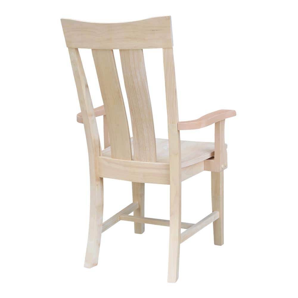 Eco-Friendly Beige Parawood Traditional Arm Chair