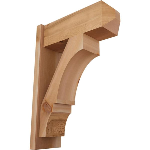 Ekena Millwork 8 in. x 28 in. x 20 in. Balboa Craftsman Smooth Western Red Cedar Outlooker