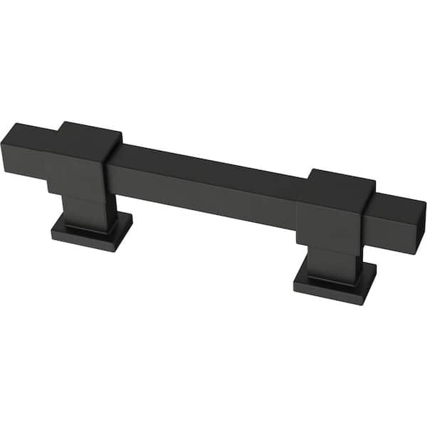 Franklin Brass Square Bar Adjusta-Pull Adjustable 1-3/8 to 4 in. (35-102 mm) Matte Black Cabinet Drawer Pull (5-Pack)