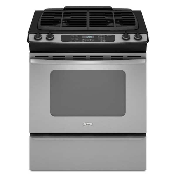Whirlpool Gold 4.5 cu. ft. Slide-In Gas Range with Self-Cleaning Oven in Stainless Steel