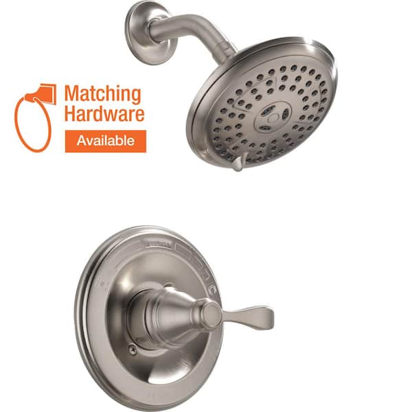 Delta Porter Rough-in Valve Included Single-Handle 3-Spray Shower Faucet 1.75 GPM in Brushed Nickel