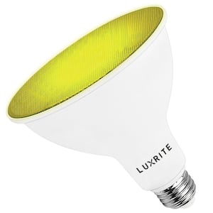 45-Watt Equivalent PAR38 LED Light Bulbs Flood Yellow Light Bulb 8-Watt Damp Rated UL Listed E26 Indoor Outdoor (1-Pack)