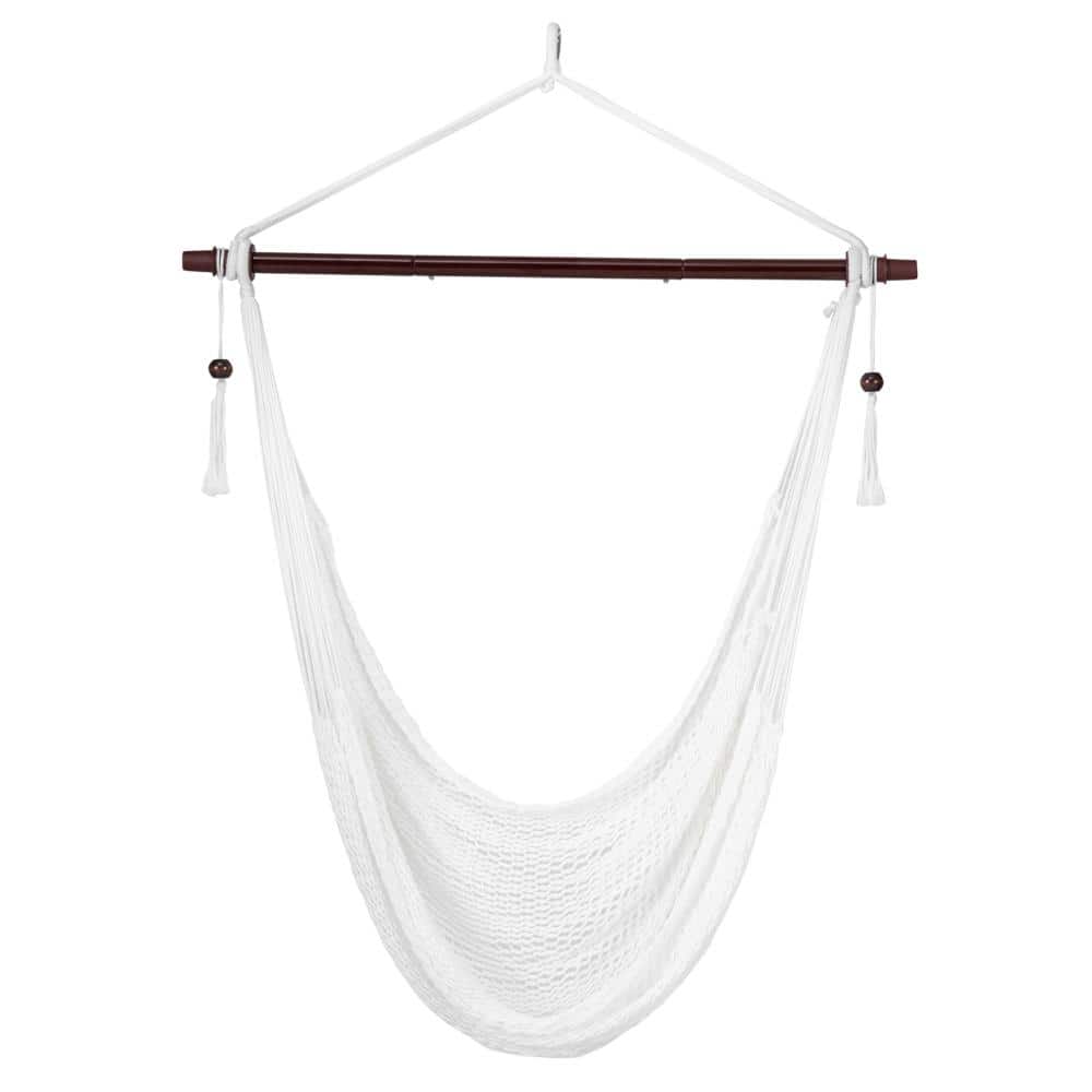 40 in. Polyester Rope Caribbean Hanging Hammock Chair with Metal Spreader Bar and 330 lb. Capacity, Beige price history on PriceWatchPro