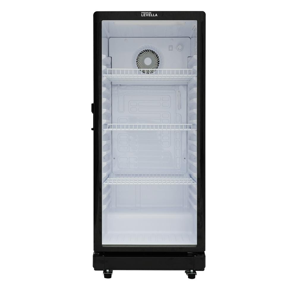 Black Metal Compact Single Door Display Refrigerator with LED Light
