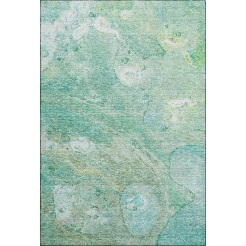 Mayfield Premium Machine Washable Abstract AMF1941 Teal 9 ft. x 12 ft. Area Rug price history on PriceWatchPro