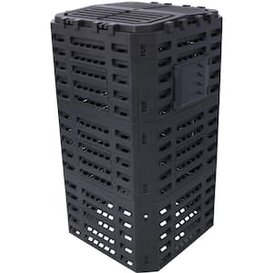 132 Gal. Garden Composter Bin with Easy Assembly Outdoor Compost Box in Black