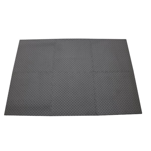 TrafficMaster Gray 25 in. W x 25 in. L x 0.47 in. T EVA Foam Interlocking  Gym Floor Tiles (6 Tiles/Pack) (24 sq. ft.) MI06012 - The Home Depot