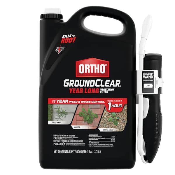 Ortho GroundClear Year Long Vegetation Killer with Comfort Wand, 1 Gal., Kills and Prevents Weeds Up to 12-Months