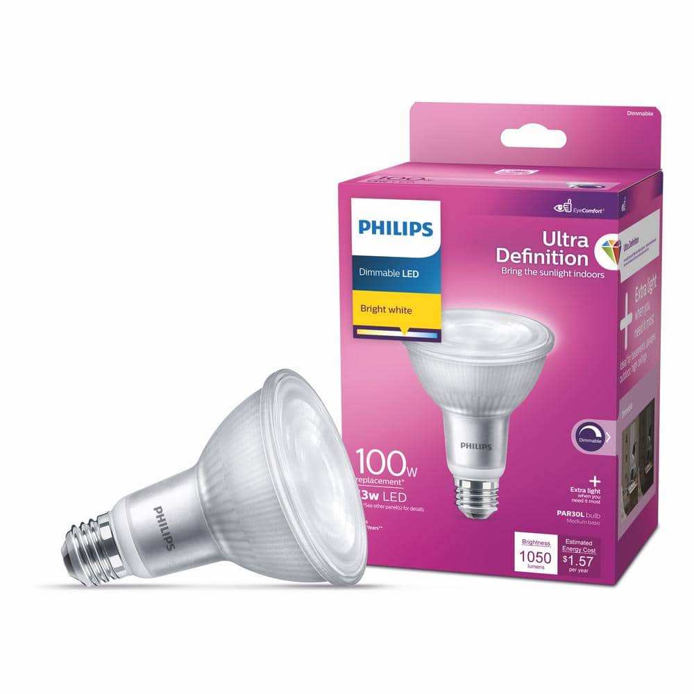 Philips 100Watt Equivalent PAR30L UltraDefinition Dimmable Hight