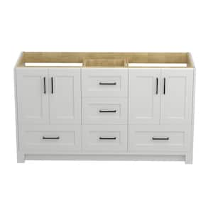 60 in. W x 22 in. D x 34 in. H Bath Vanity Cabinet without Top Bathroom Vanities Cabinet in Matte White