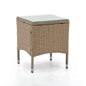 Valo Natural Square Metal Outdoor Side Table