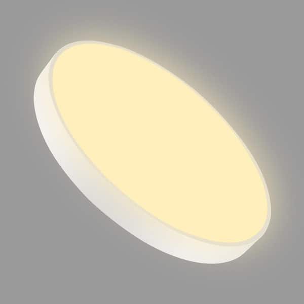 CIPACHO 15.75 in. 28-Watt 1-Light White LED Flush Mount Light Fixture Warm White(1-Pack)