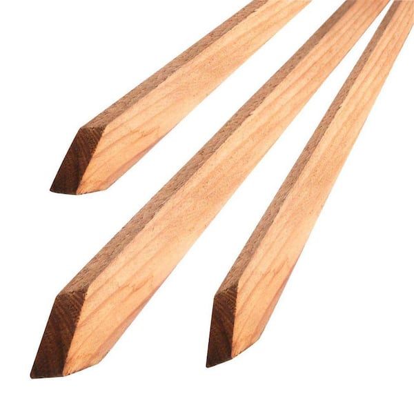 Bond Manufacturing 1 in. x 1 in. x 6 ft. Redwood Tree Stake (25-Pieces per Pack)