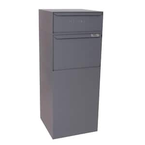 Full Service Vault Mailbox with Mail and Package Delivery in Gray