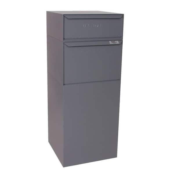 dVault Full Service Vault Mailbox with Mail and Package Delivery in Gray