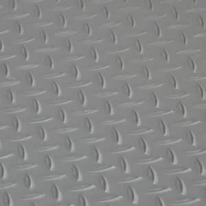 Diamond-Plate Rubber Flooring Dark Gray 36 in. W x 300 in. L Rubber Flooring (75 sq. ft.)