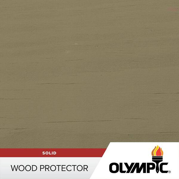 Olympic 1 gal. Dark Ash Exterior Solid Wood Protector Stain Plus Sealant in One OLYWPSC102401