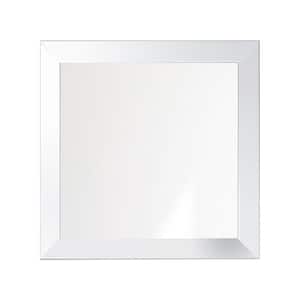32 in. W x 32 in. H Ultra-Gloss Soft-White Wall Mirror