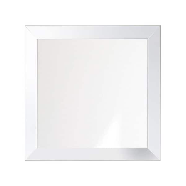 BrandtWorks 32 in. W x 32 in. H Ultra-Gloss Soft-White Wall Mirror