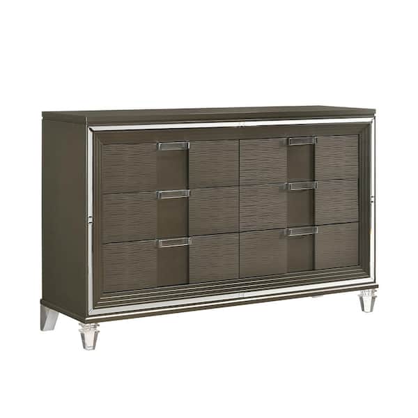 Charlotte Copper 6-Drawer 67 in. Wide Dresser