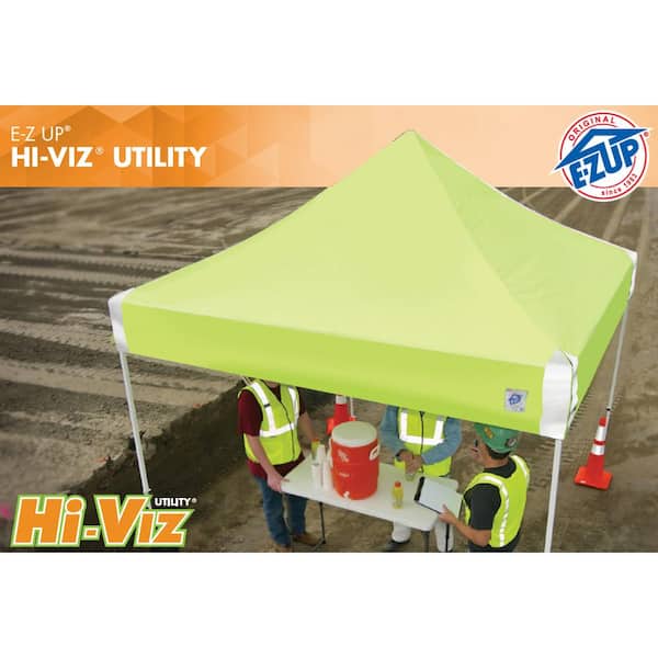 Hi-Viz Series 10 ft. x 10 ft. Bright Orange Instant Canopy Pop Up Tent