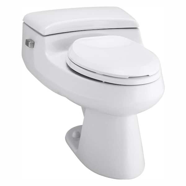 KOHLER San Raphael Comfort Height 1-Piece 1 GPF Single Flush Elongated Toilet in White, Seat Included
