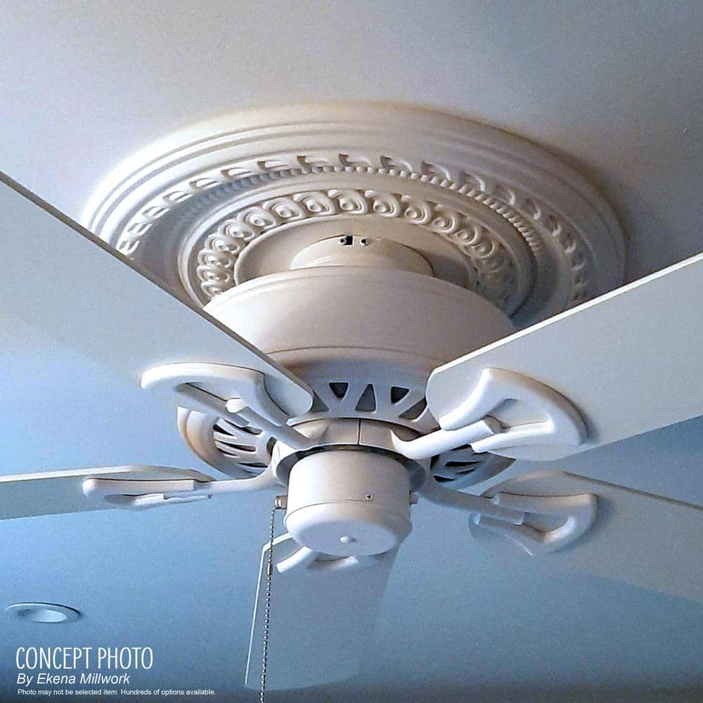Baltimore White Thermoformed PVC Ceiling Medallion, 10" Diameter