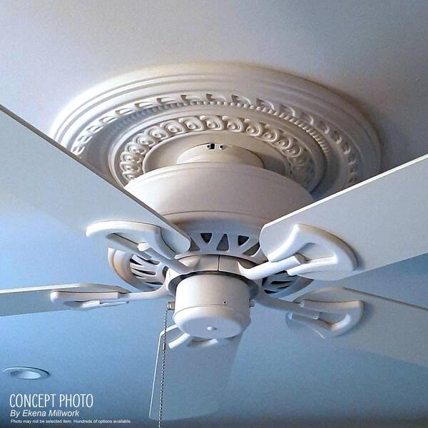 Ekena Millwork Berkshire Ceiling Medallion - 22" OD Unfinished PVC For DIY Installation