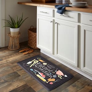 Rubber Backed Doormat Black Ivory Yellow Home Kitchen Bathroom Mat Non-Slip Rug 