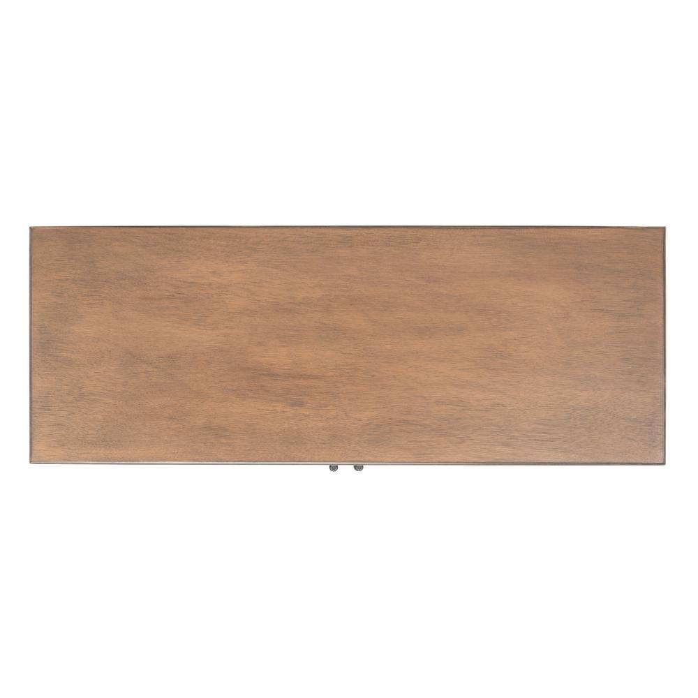 Peyton Modern Brown Wood & Metal Storage Console Table - 36"