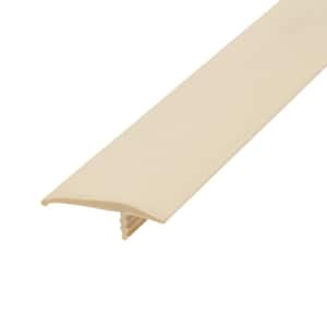 1-1/4 in. Almond Flexible Polyethylene Offset Barb Bumper Tee Moulding Edging 25 foot long Coil