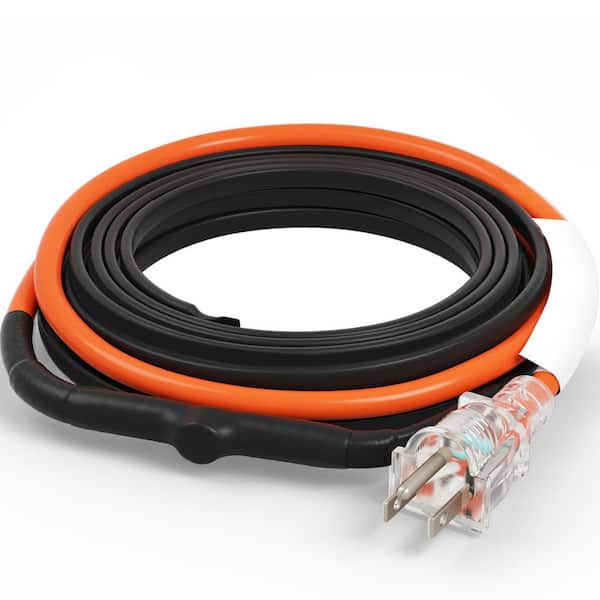 VEVOR Self-Regulating Pipe Heating Cable, 9 ft. 5W/ft. Heat Tape for Pipes Freeze Protection, Water Pipe Heat Cable PVC Hose