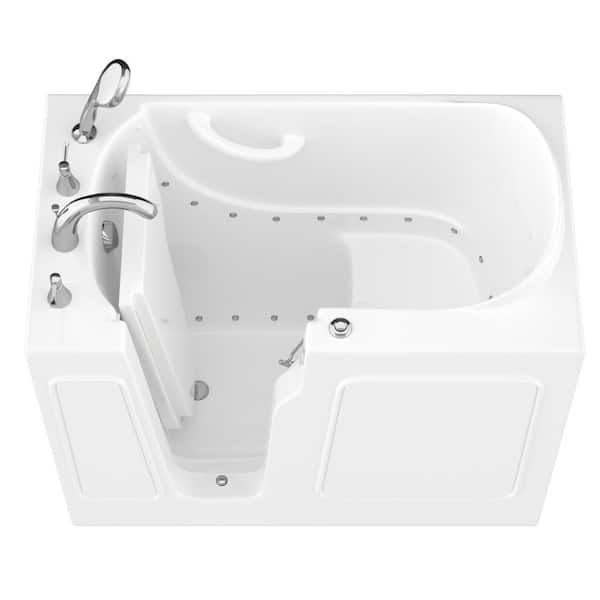 Universal Tubs HD Series 26 in. x 46 in. Left Drain Quick Fill Walk-In Air Tub in White