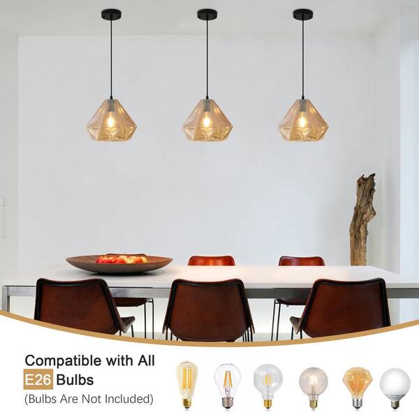 ZJVAIVE 1 Light Black Industrial Hanging Pendant Light Chandelier
