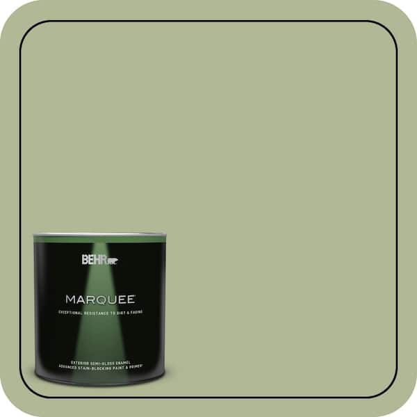 BEHR MARQUEE 1 qt. #PPU11-08 Moss Print Semi-Gloss Enamel Exterior Paint & Primer