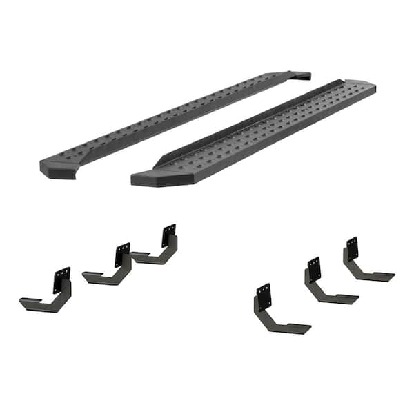 Aries RidgeStep Black Steel 6-1/2 x 91-Inch Truck Running Boards, Select Ram 1500 Crew Cab